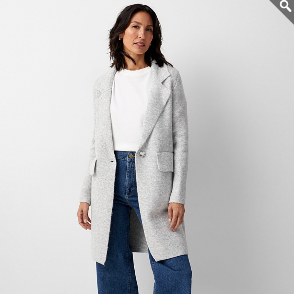 Lyla+Luxe Fiona Coat - Light Grey sz. Medium